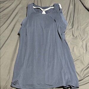 Athleta Women's Blue Tank Top with removable sports bra